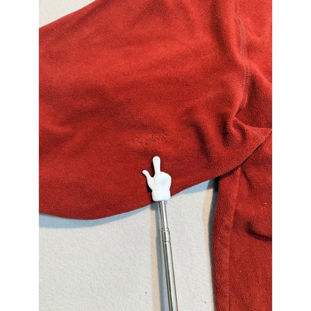 The North Face Mens Pullover TKA 100‎ Fleece Quarter Zip Red Sweater Large